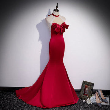 Mermaid Red Long Prom Dresses HZ1023